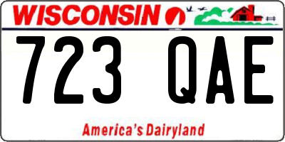 WI license plate 723QAE