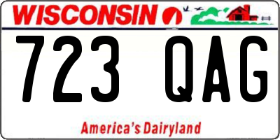 WI license plate 723QAG