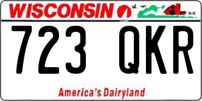 WI license plate 723QKR