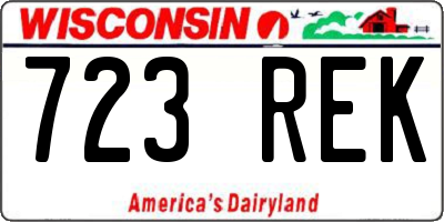WI license plate 723REK