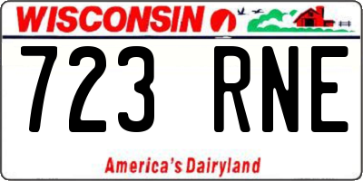WI license plate 723RNE