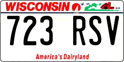 WI license plate 723RSV