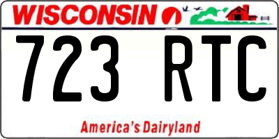 WI license plate 723RTC