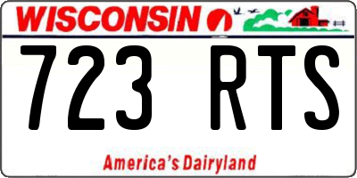 WI license plate 723RTS