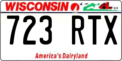 WI license plate 723RTX