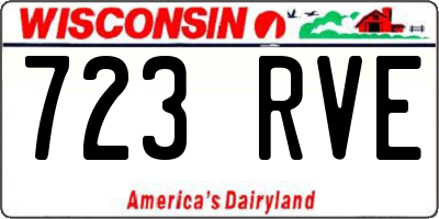 WI license plate 723RVE