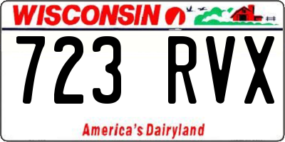WI license plate 723RVX