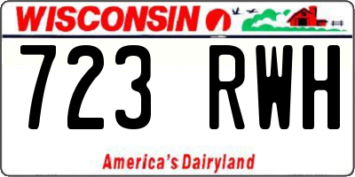 WI license plate 723RWH