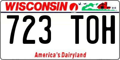 WI license plate 723TOH