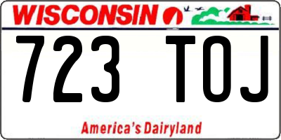 WI license plate 723TOJ