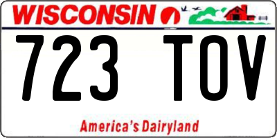 WI license plate 723TOV