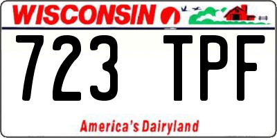 WI license plate 723TPF