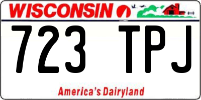 WI license plate 723TPJ