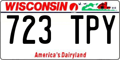 WI license plate 723TPY