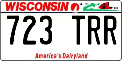 WI license plate 723TRR