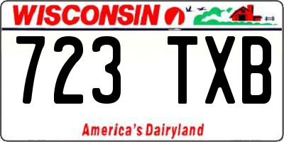 WI license plate 723TXB