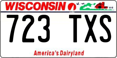 WI license plate 723TXS