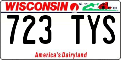 WI license plate 723TYS
