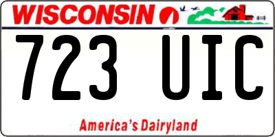 WI license plate 723UIC