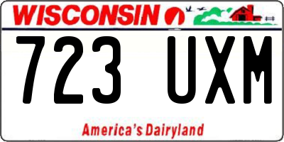 WI license plate 723UXM