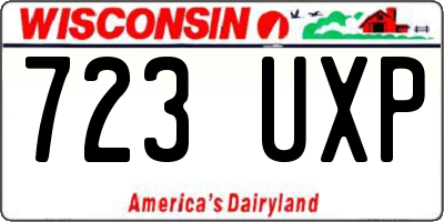 WI license plate 723UXP