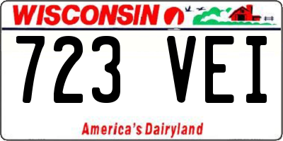 WI license plate 723VEI