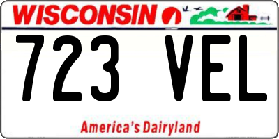 WI license plate 723VEL