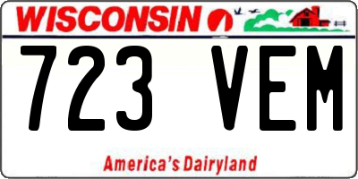 WI license plate 723VEM