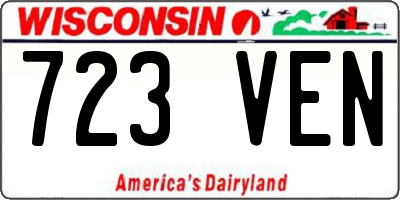 WI license plate 723VEN