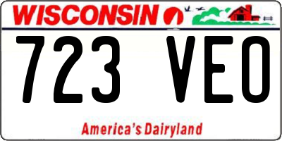 WI license plate 723VEO