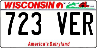 WI license plate 723VER