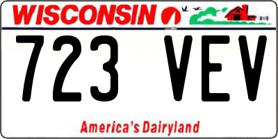 WI license plate 723VEV