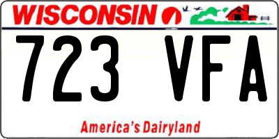 WI license plate 723VFA