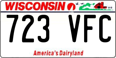 WI license plate 723VFC