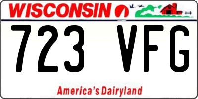 WI license plate 723VFG