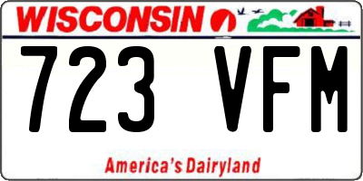 WI license plate 723VFM