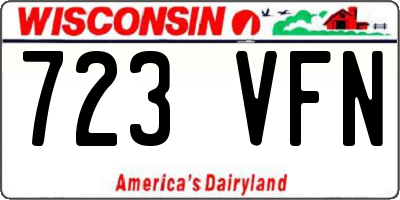 WI license plate 723VFN