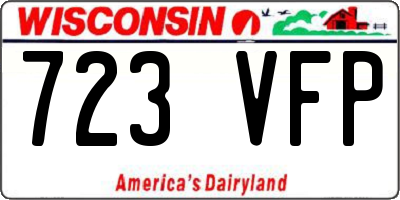 WI license plate 723VFP