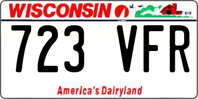 WI license plate 723VFR