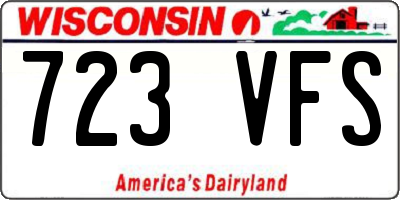 WI license plate 723VFS