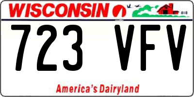 WI license plate 723VFV