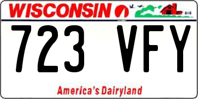WI license plate 723VFY