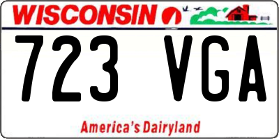 WI license plate 723VGA