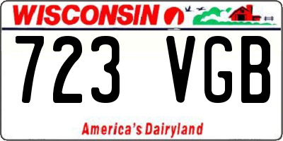 WI license plate 723VGB