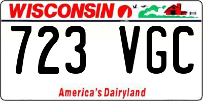 WI license plate 723VGC