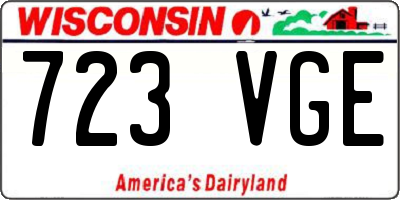 WI license plate 723VGE
