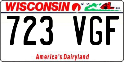 WI license plate 723VGF