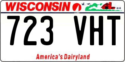 WI license plate 723VHT