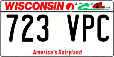 WI license plate 723VPC
