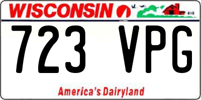 WI license plate 723VPG